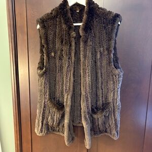 Fur vest, rabbit, size large, NWOT, straight from fur wholesaler